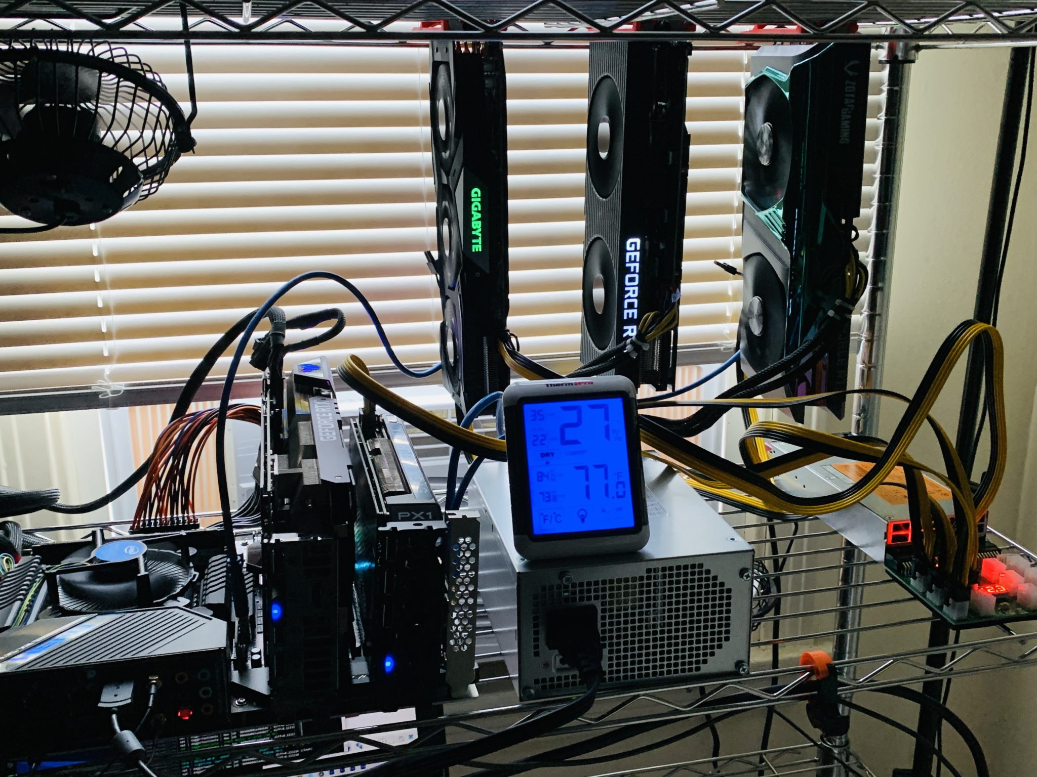 crypto mining rig set up