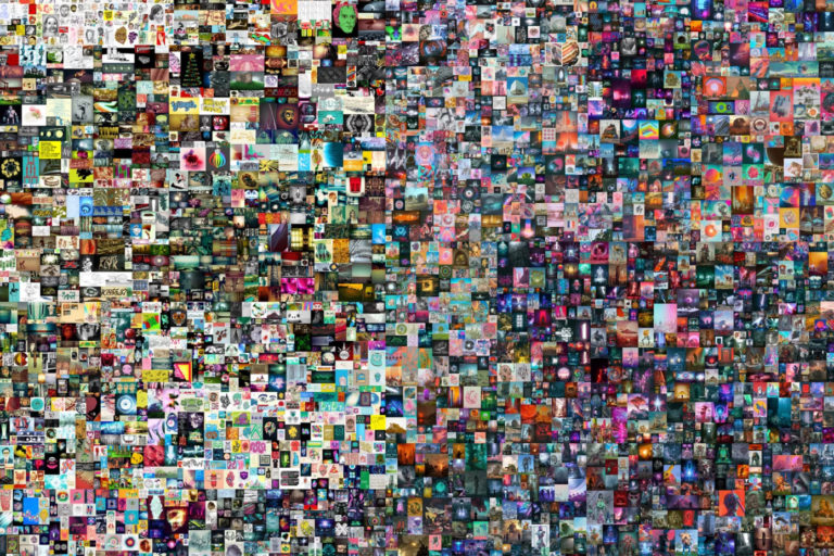 Beeple’s collage, Everydays: The First 5000 Days, sold at Christie’s. Image: Beeple