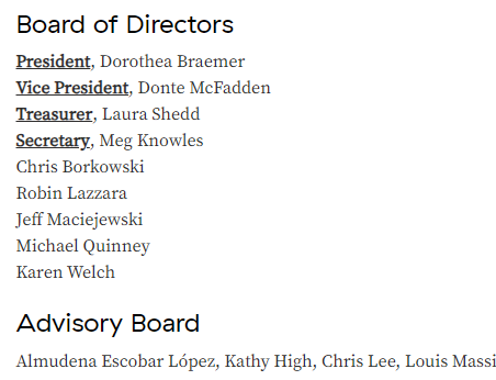 Squeaky Wheel Board of Directors